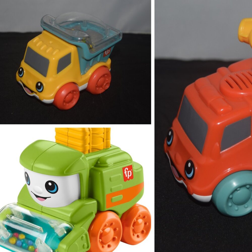 Fisher-Price 3-Piece Vehicle Set – Interactive Push-Along Fun